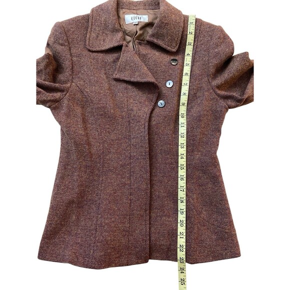Vintage Eitie Women’s Wool Blend Skirt Suit Set Blazer Jacket Brown EU 38 US 6-8 - Picture 10 of 16